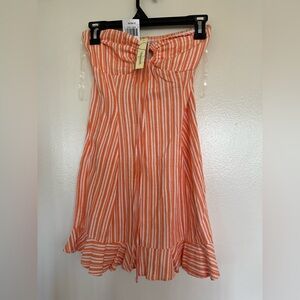 New! Speechless Coral and White Striped Mini Dress